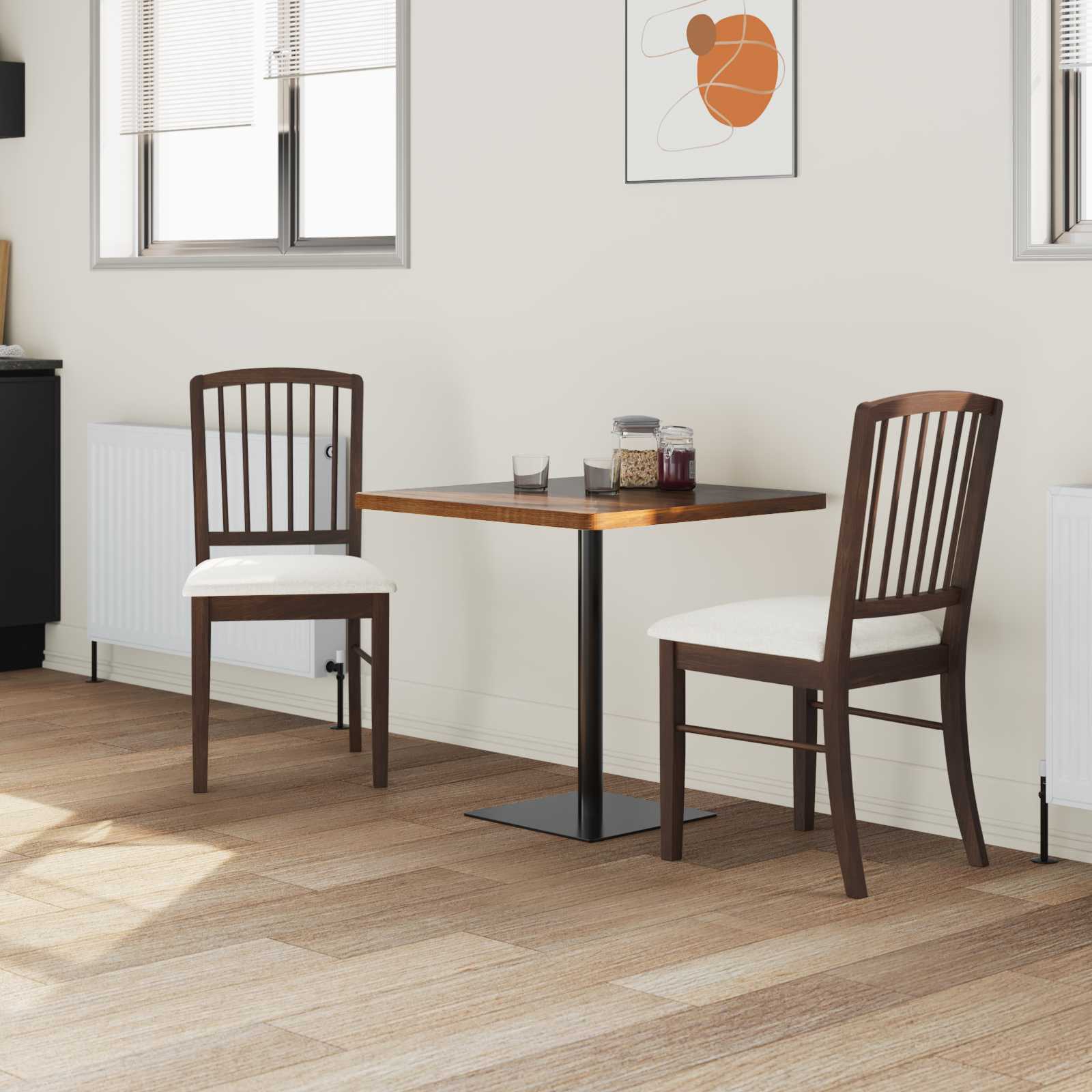 vidaXL Eettafelstoelen 2 pcs Licht Bruin 50 x 52,5 x 91 cm