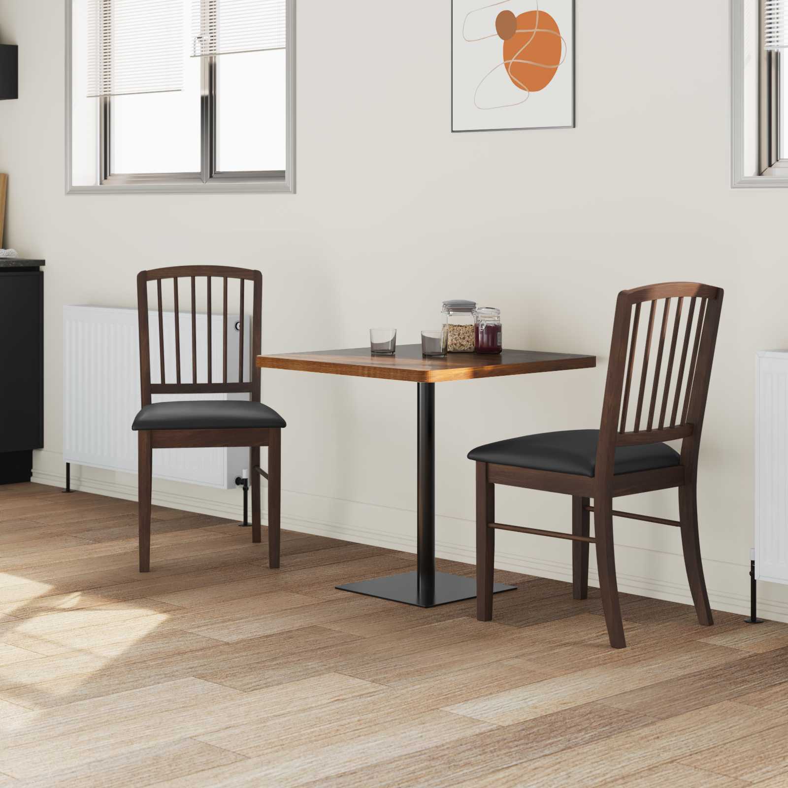 vidaXL Eettafelstoelen 2 pcs Licht Bruin 50 x 52,5 x 91 cm