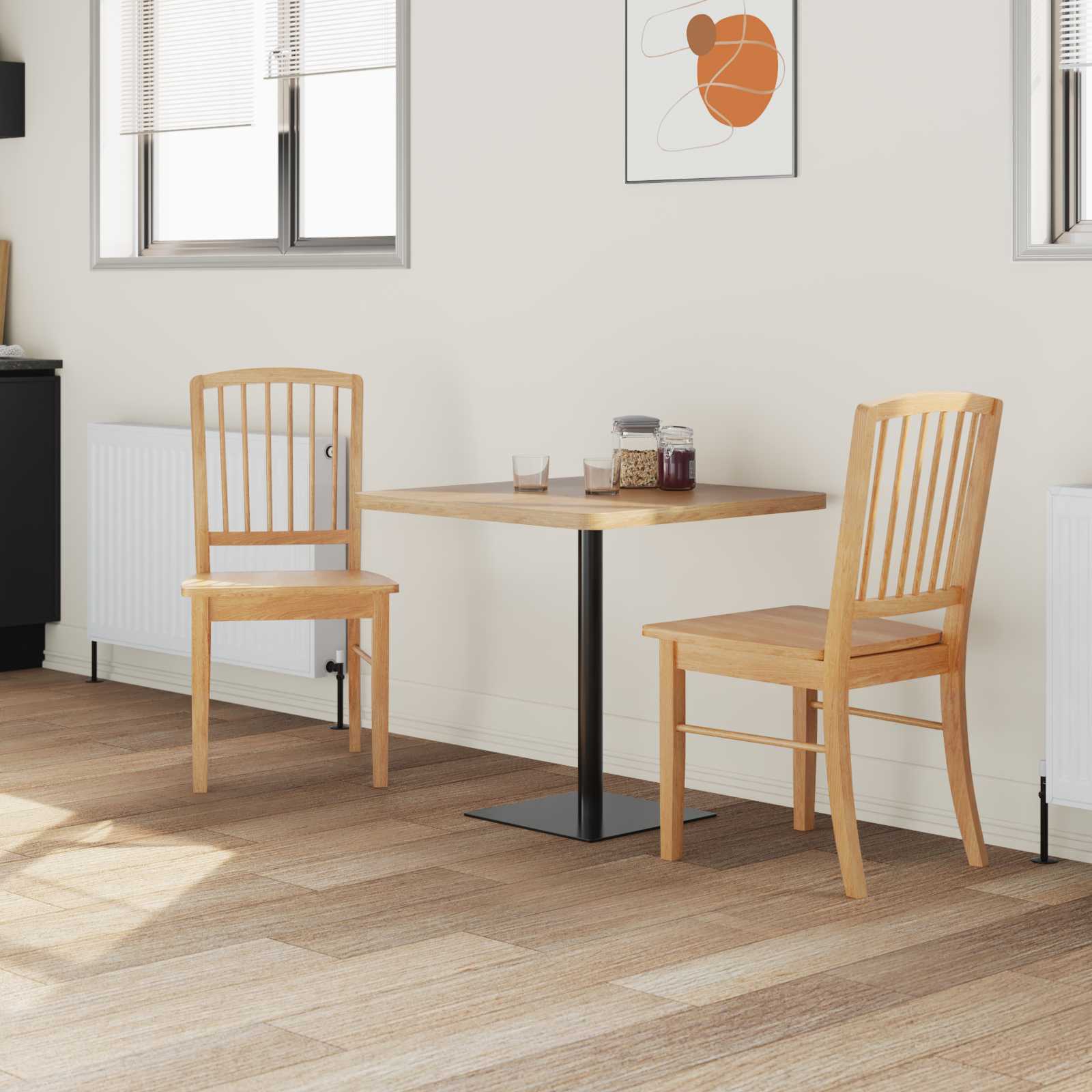 vidaXL Eettafelstoelen 2 pcs Naturel 50 x 52,5 x 91 cm