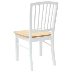 Jídelní židle 2 pcs Bílá 50 x 52,5 x 91 cm Masivní gumové dřevo - obrázek 7