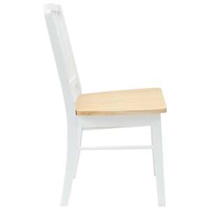 Jídelní židle 2 pcs Bílá 50 x 52,5 x 91 cm Masivní gumové dřevo - obrázek 6