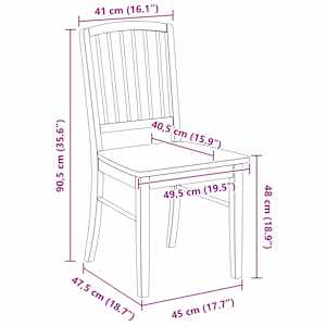 Jídelní židle 2 pcs Bílá 50 x 52,5 x 91 cm Masivní gumové dřevo - obrázek 11