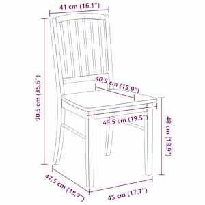 Jídelní židle 2 pcs Bílá 50 x 52,5 x 91 cm Masivní gumové dřevo - obrázek 11