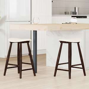 Jedilni stoli 2 pcs Svetlo rjava 46 x 37 x 63 cm