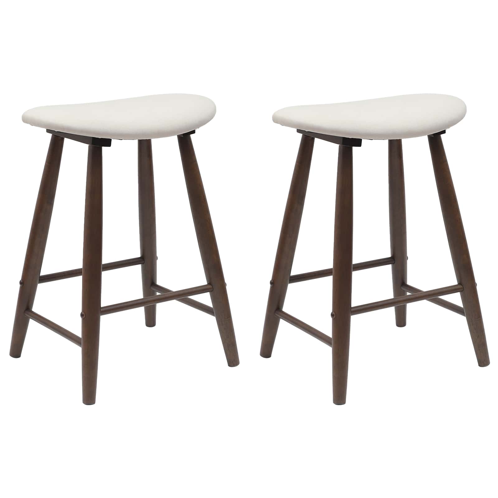 Ēdamkrēsli 2 pcs Gaiši brūns 46 x 37 x 63 cm Ciets gumijas koks