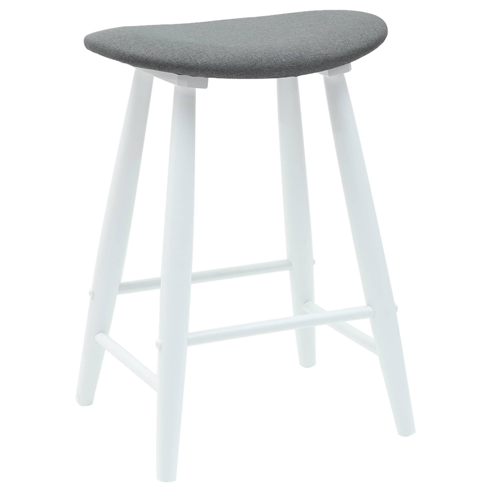 Ēdamkrēsli 2 pcs Balts 46 x 37 x 63 cm Ciets gumijas koks