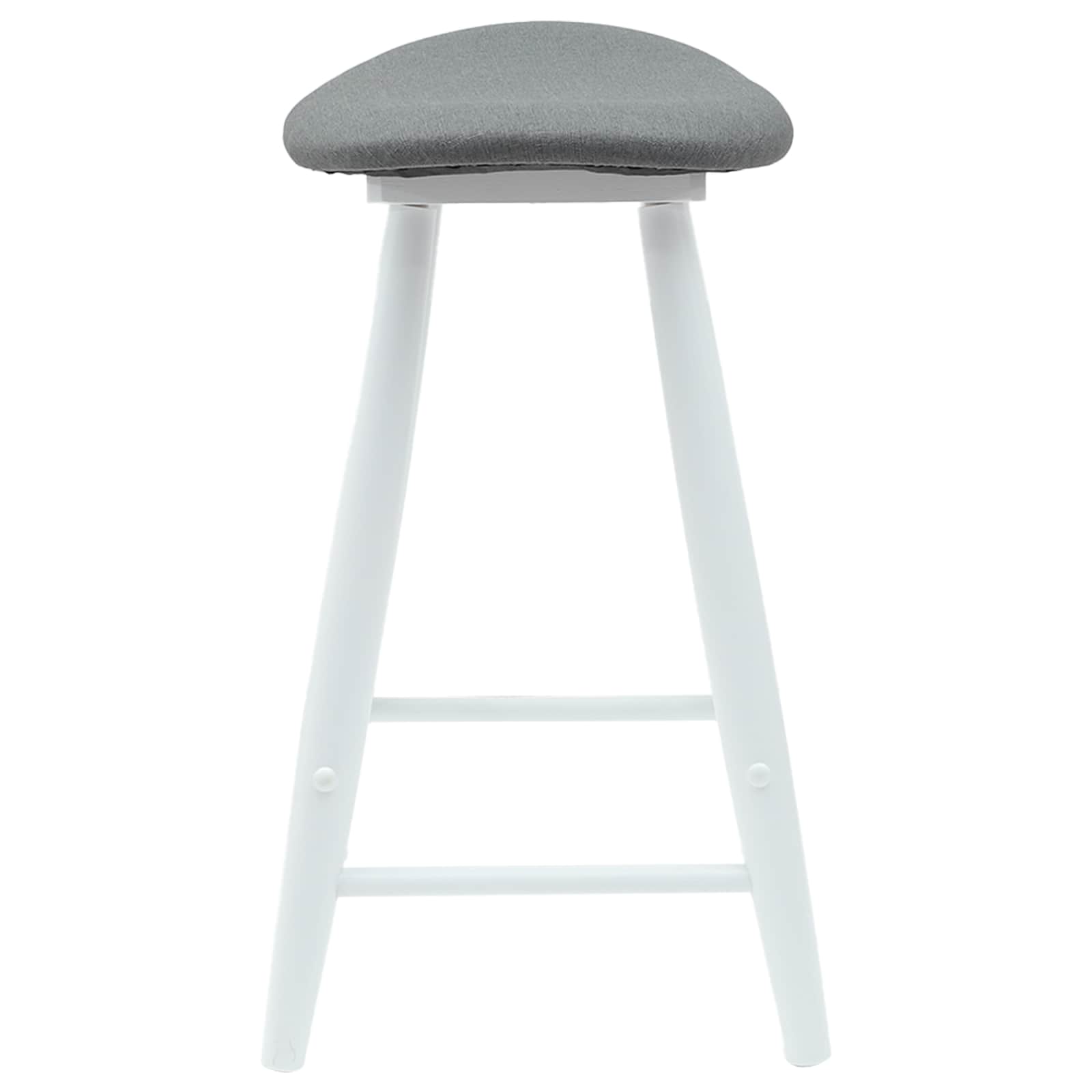 Ēdamkrēsli 2 pcs Balts 46 x 37 x 63 cm Ciets gumijas koks