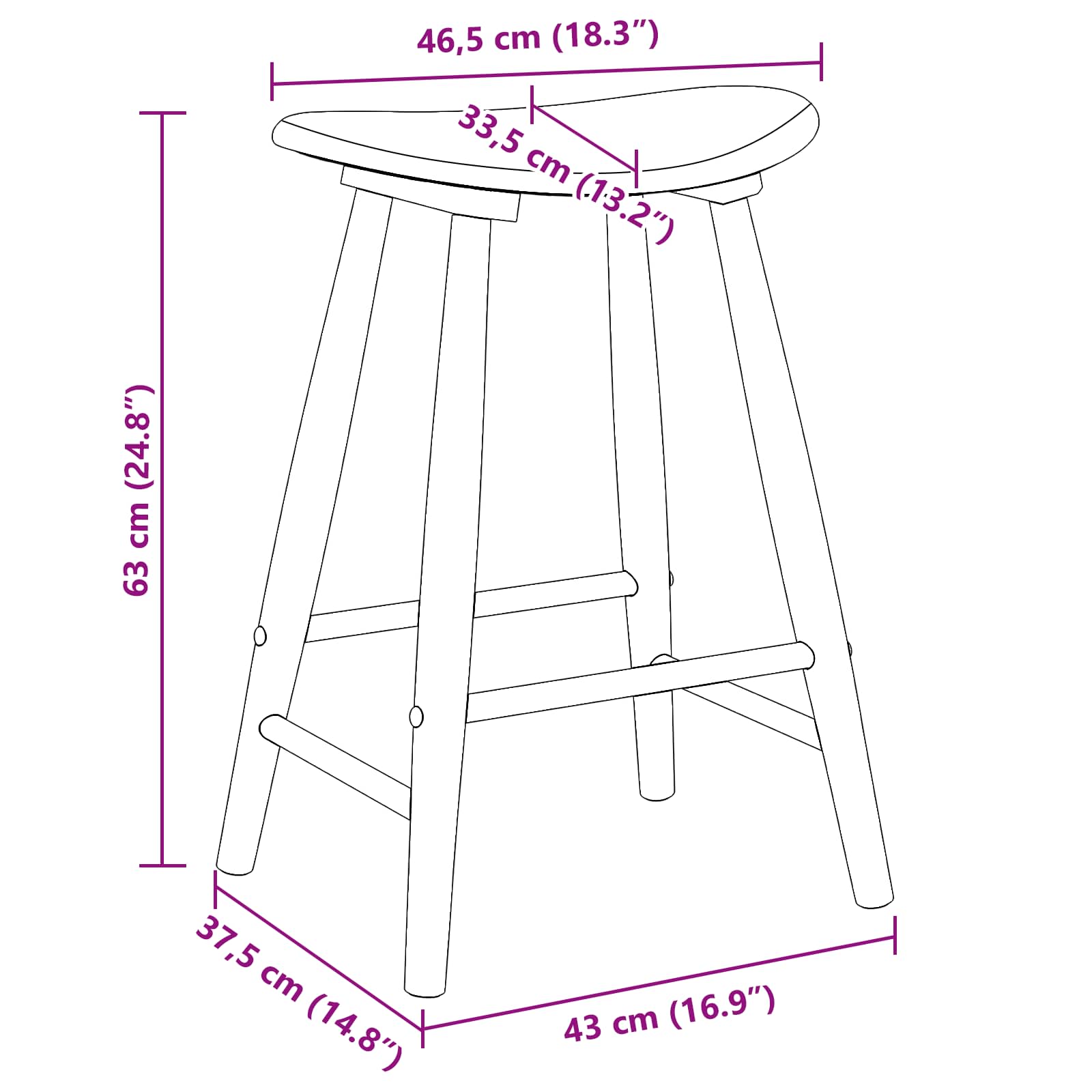 Ēdamkrēsli 2 pcs Balts 46 x 37 x 63 cm Ciets gumijas koks