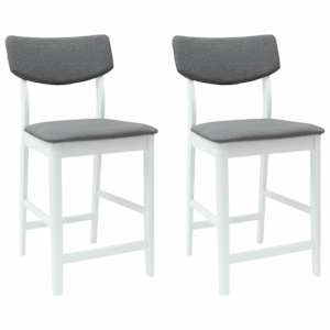 vidaXL S&ouml;&ouml;gitoa Toolid 2 tk Paks Kautsukipuit Valge 48 x 49 x 95 cm