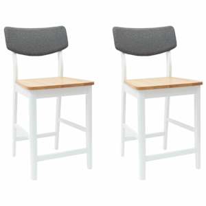 Jídelní židle 2 pcs Bílá 48 x 49 x 95 cm Masivní gumové dřevo - obrázek 2