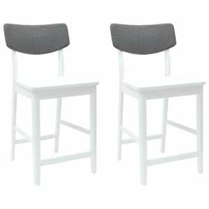 Jídelní židle 2 pcs Bílá 48 x 49 x 95 cm Masivní gumové dřevo - obrázek 2