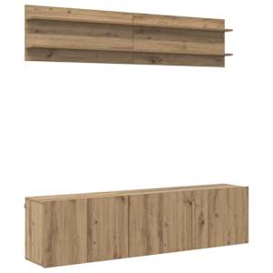 TV jednotky Nástěnný 6 pcs dub artisan Kompozitní dřevo - obrázek 2