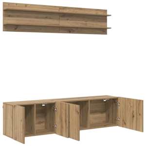 TV jednotky Nástěnný 6 pcs dub artisan Kompozitní dřevo - obrázek 5