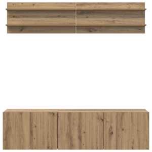 TV jednotky Nástěnný 6 pcs dub artisan Kompozitní dřevo - obrázek 9