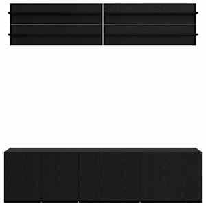 TV jednotky Nástěnný 6 pcs Černý dub Kompozitní dřevo - obrázek 9