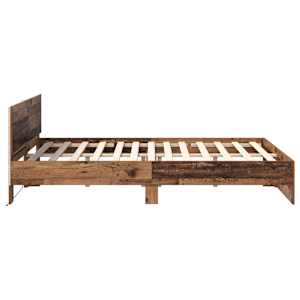 Rám postele s čelo Staré dřevo 140 x 190 cm kompozitní dřevo - obrázek 7
