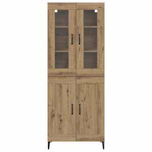 Vysoký bufet Artisanový dub 69,5 x 34 x 180 cm kompozitní dřevo - obrázek 6