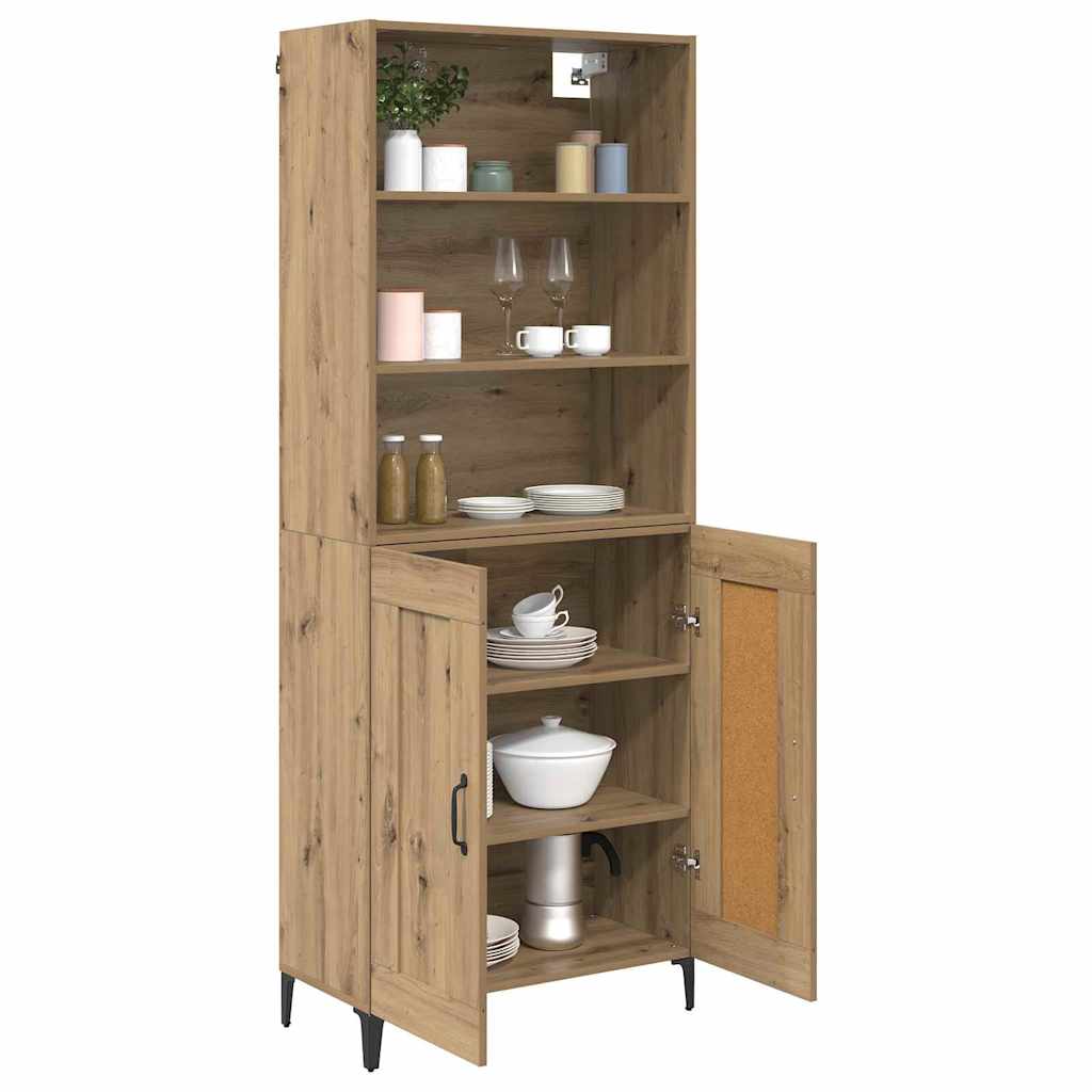 vidaXL Dressoir 2 pcs artisanaal eikenkleurig Bewerkt hout