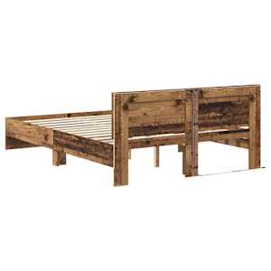 Rám postele s čelo Staré dřevo 150 x 200 cm kompozitní dřevo - obrázek 8