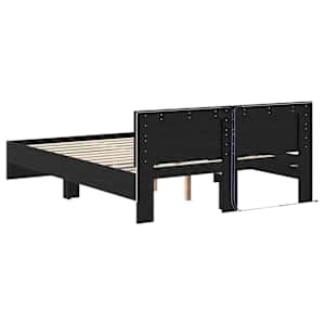 Rám postele s čelo Černý dub 150 x 200 cm kompozitní dřevo - obrázek 8