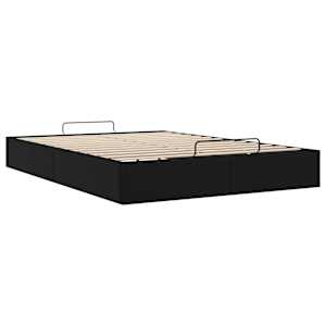 Ottoman postel Černá 153 x 203 cm Umělá kůže - obrázek 9