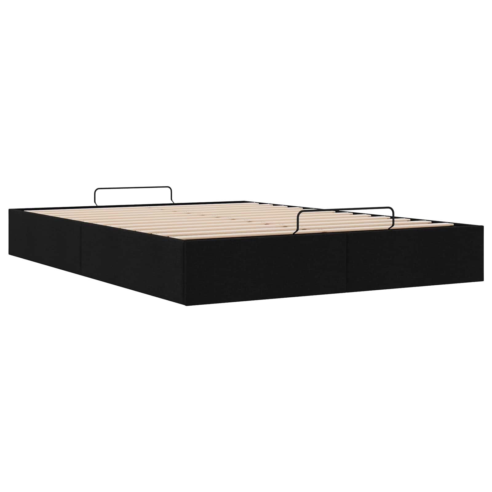 vidaXL Ottoman Bettgestell Schwarz 152 x 203 cm Stoff – Bild 6