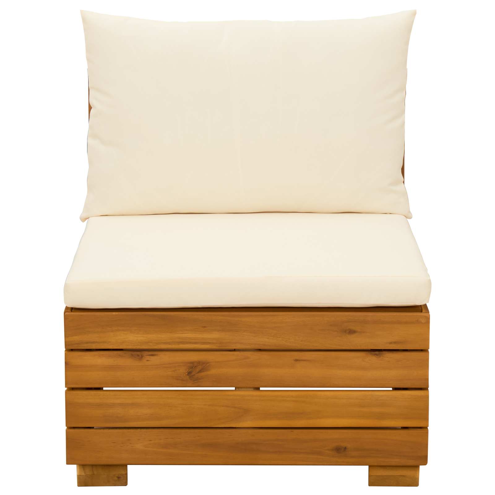 Tuin loungeset met kussen 2 Stuk Bruin Massief Acaciahout image 6