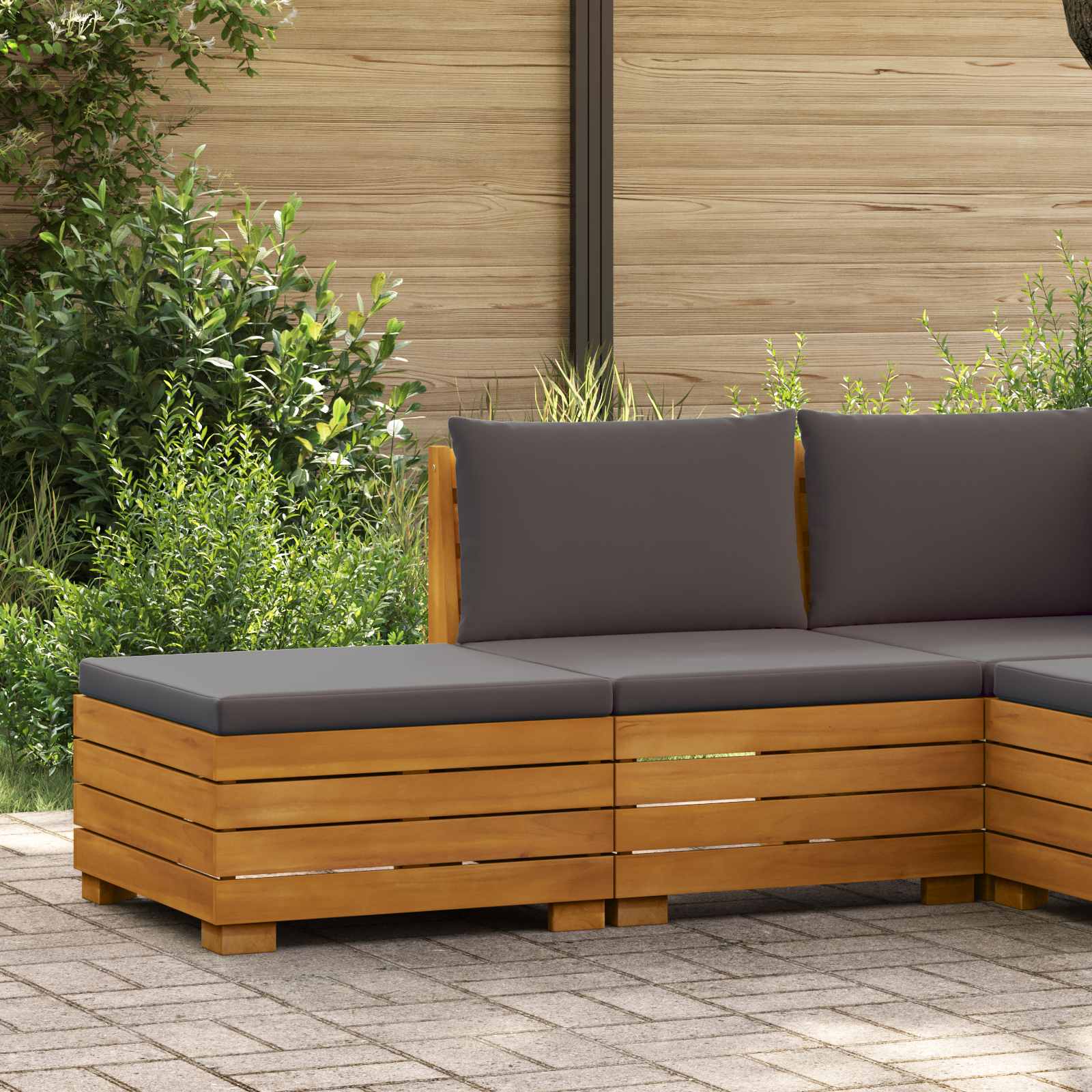 vidaXL Set de lounge pentru grădină 2 Bucată Maro Lemn Solid de Acacia