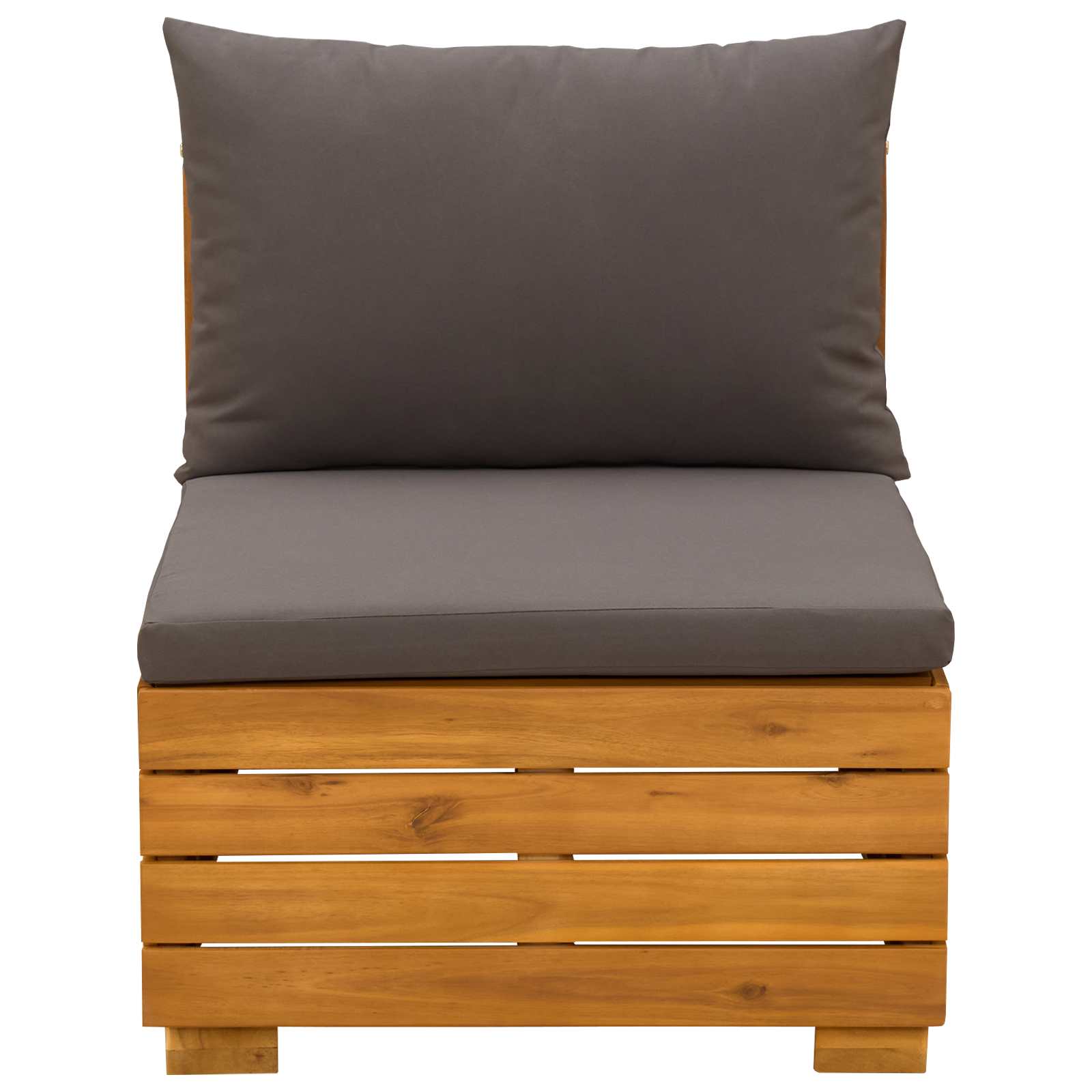 Tuin loungeset met kussen 2 Stuk Bruin Massief Acaciahout image 6