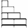 vidaXL Raamatukapp 4 tasandit 139 x 33,5 x 149 cm Tehispuit Must tamm