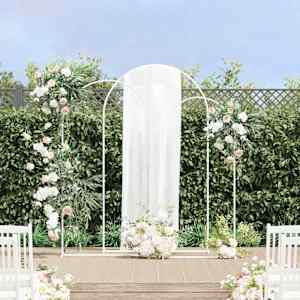 Poroka Arch 3 pcs Bela Jeklo