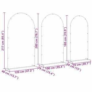 Svatební oblouk 3 pcs Zlatá Ocel - obrázek 10