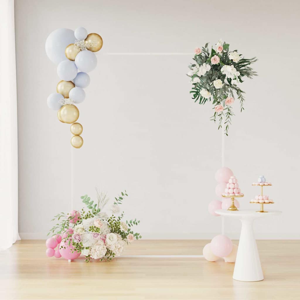 Trouwrand Wit 150 x 49,5 x 200 cm Staal image 4