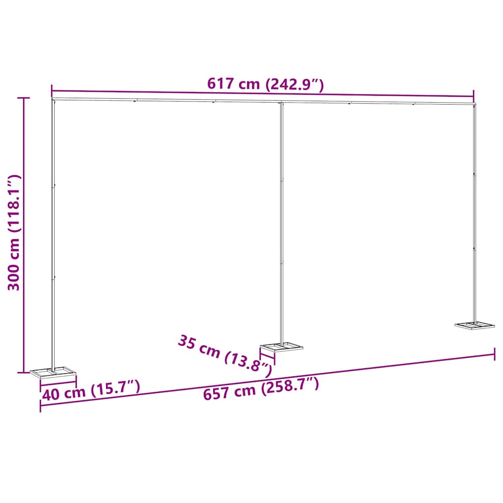 Trouwrand Goud 634 x 300 cm Staal image 9