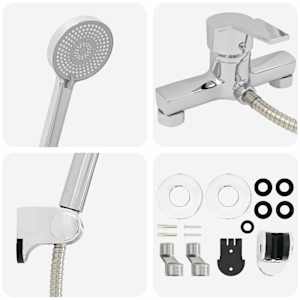 Sada sprchové hlavice Chrom G 1 / 2 palce Mosaz - obrázek 6