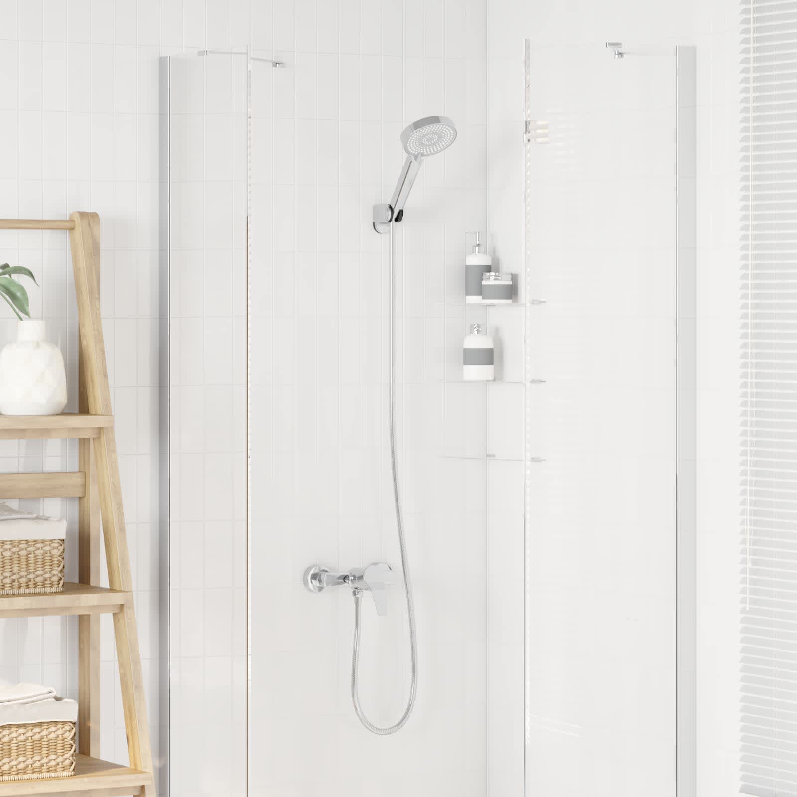 Thumbnail - vidaXL Duschkopf Set Chrom G 1 / 2 Zoll Messing