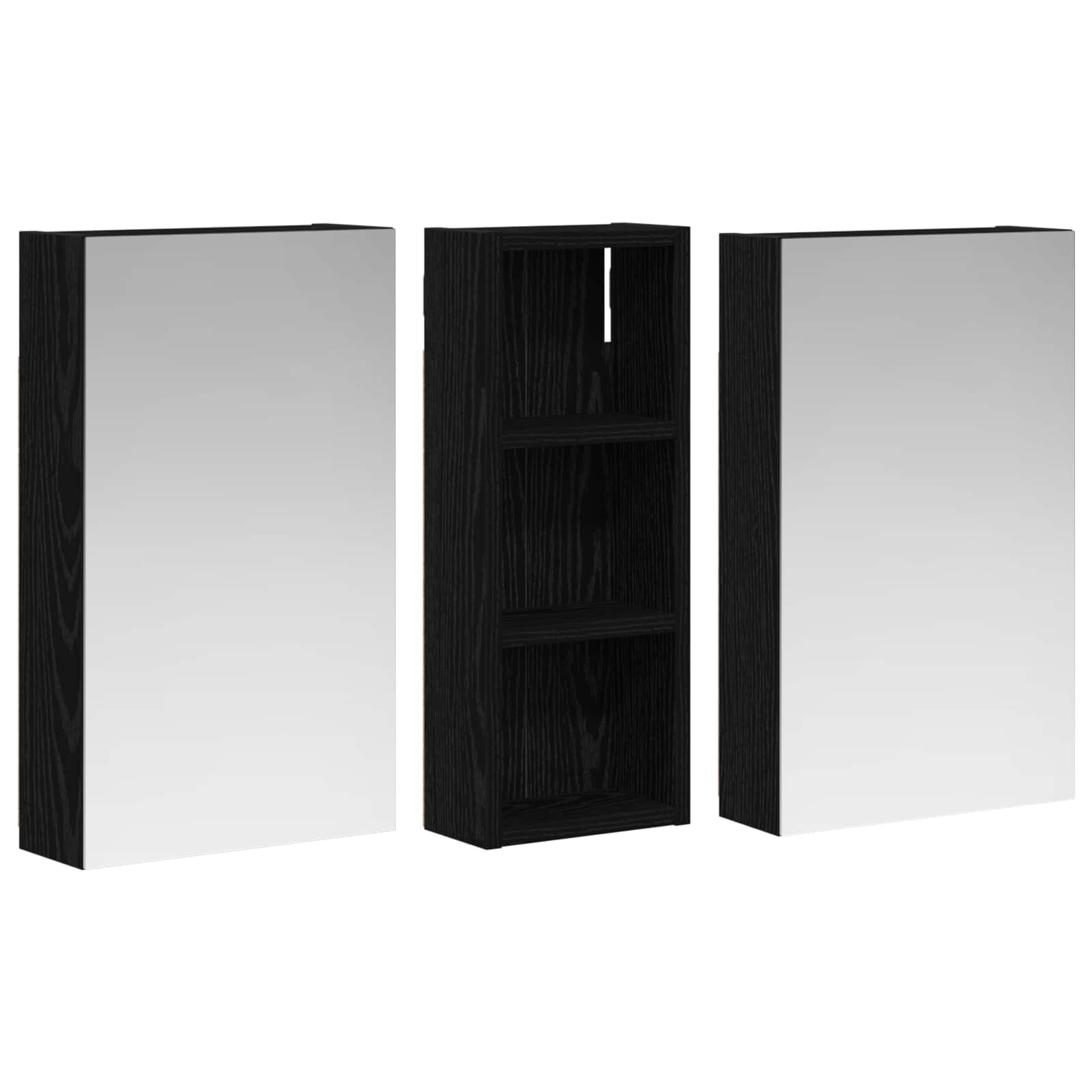 Sada koupelnových skříněk s policí 3 pcs 80 x 10,5 x 50 cm - obrázek 5