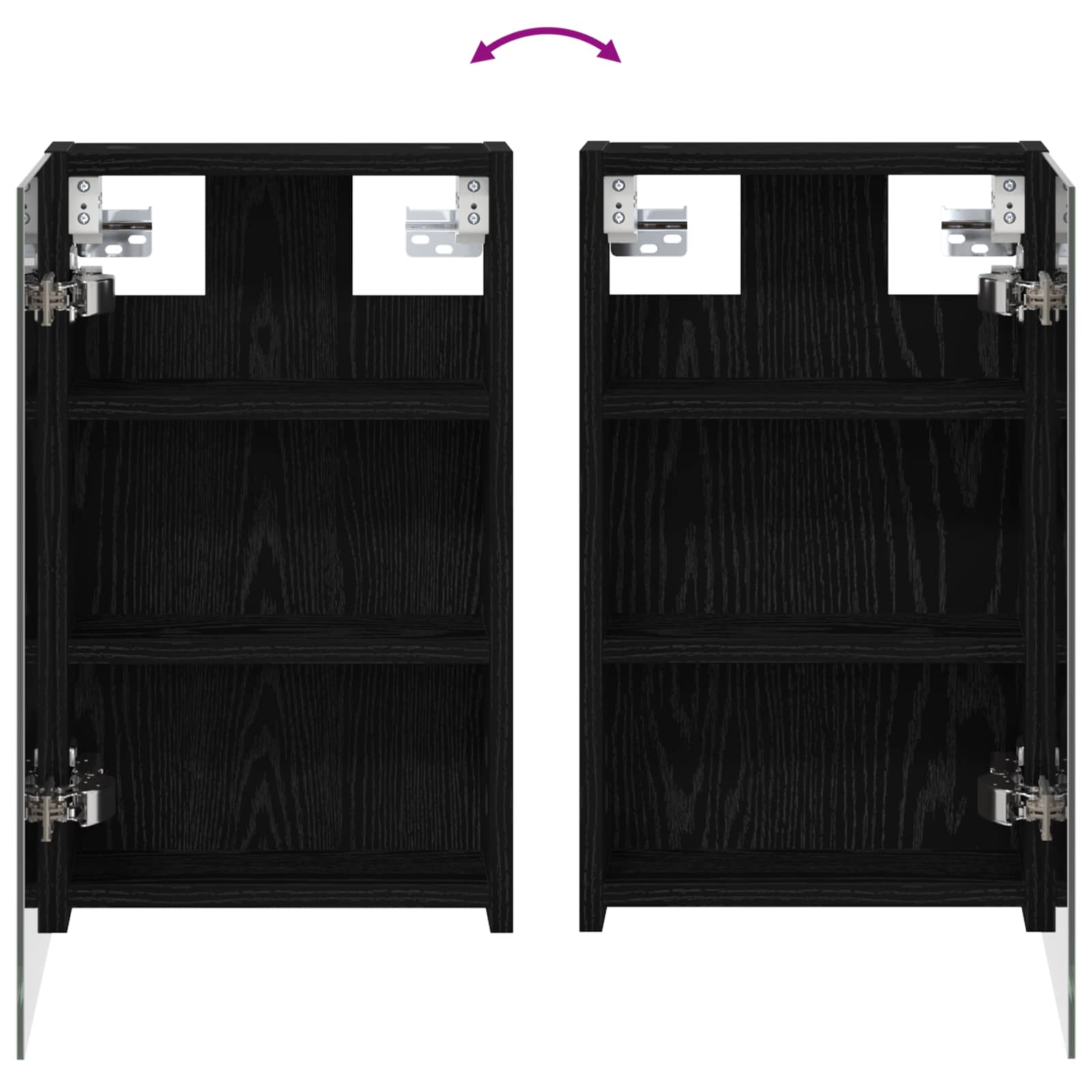 Sada koupelnových skříněk s policí 3 pcs 80 x 10,5 x 50 cm - obrázek 11
