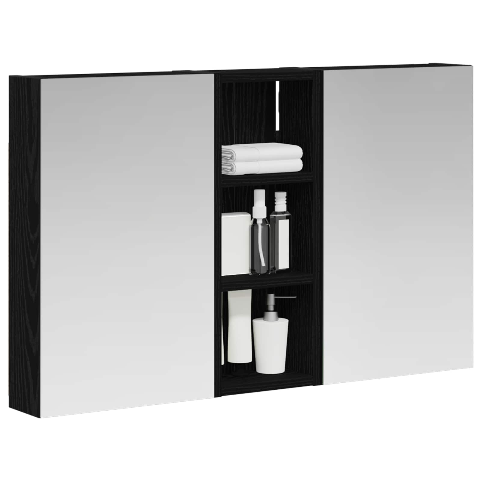 Sada koupelnových skříněk s policí 3 pcs 80 x 10,5 x 50 cm - obrázek 3
