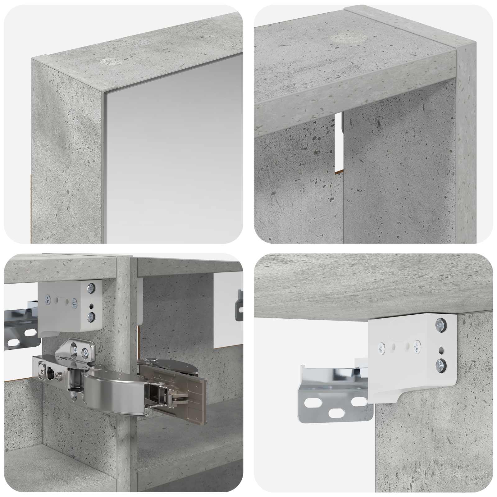 Sada koupelnových skříněk s policí 3 pcs 80 x 10,5 x 50 cm - obrázek 10