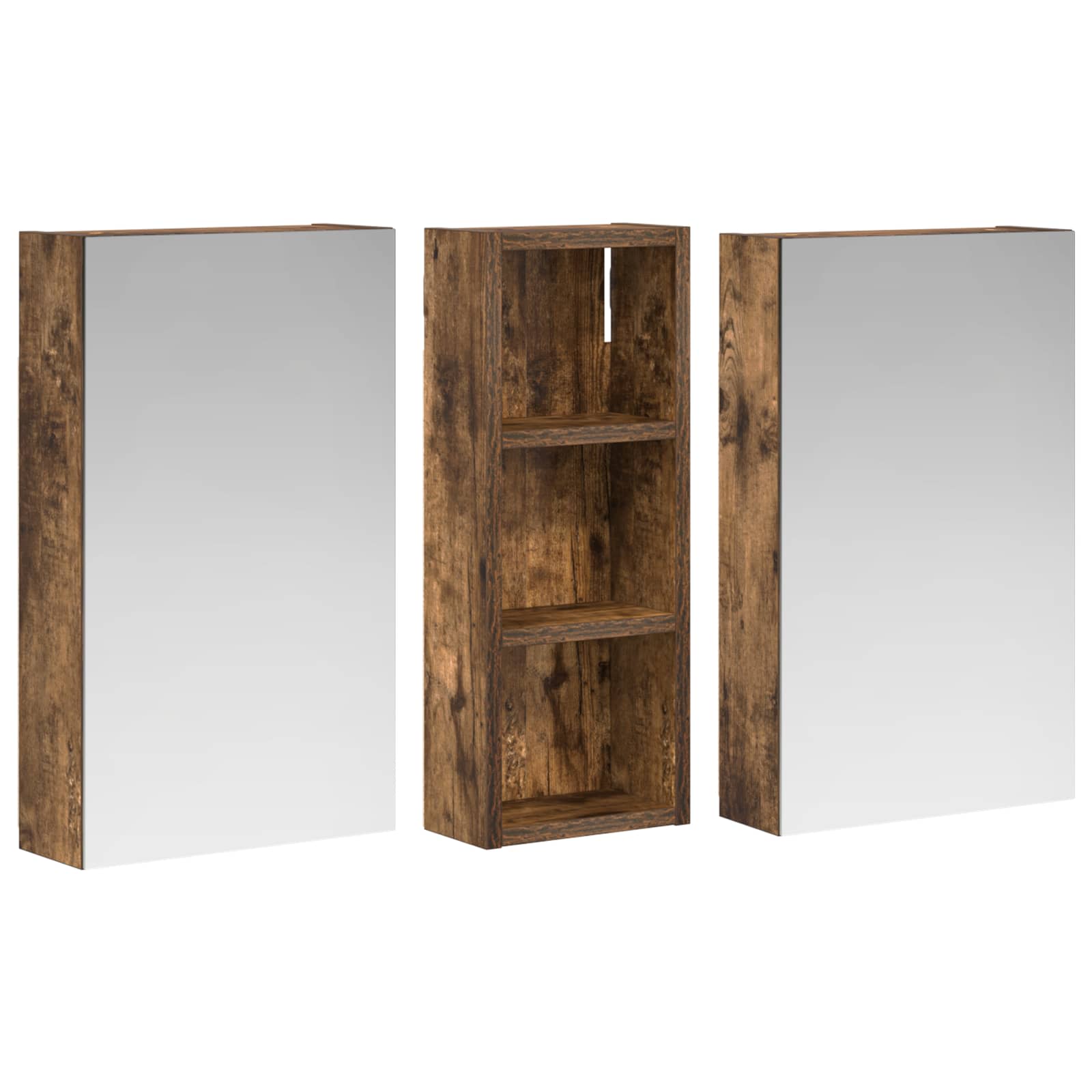 Sada koupelnových skříněk s policí 3 pcs 80 x 10,5 x 50 cm - obrázek 5