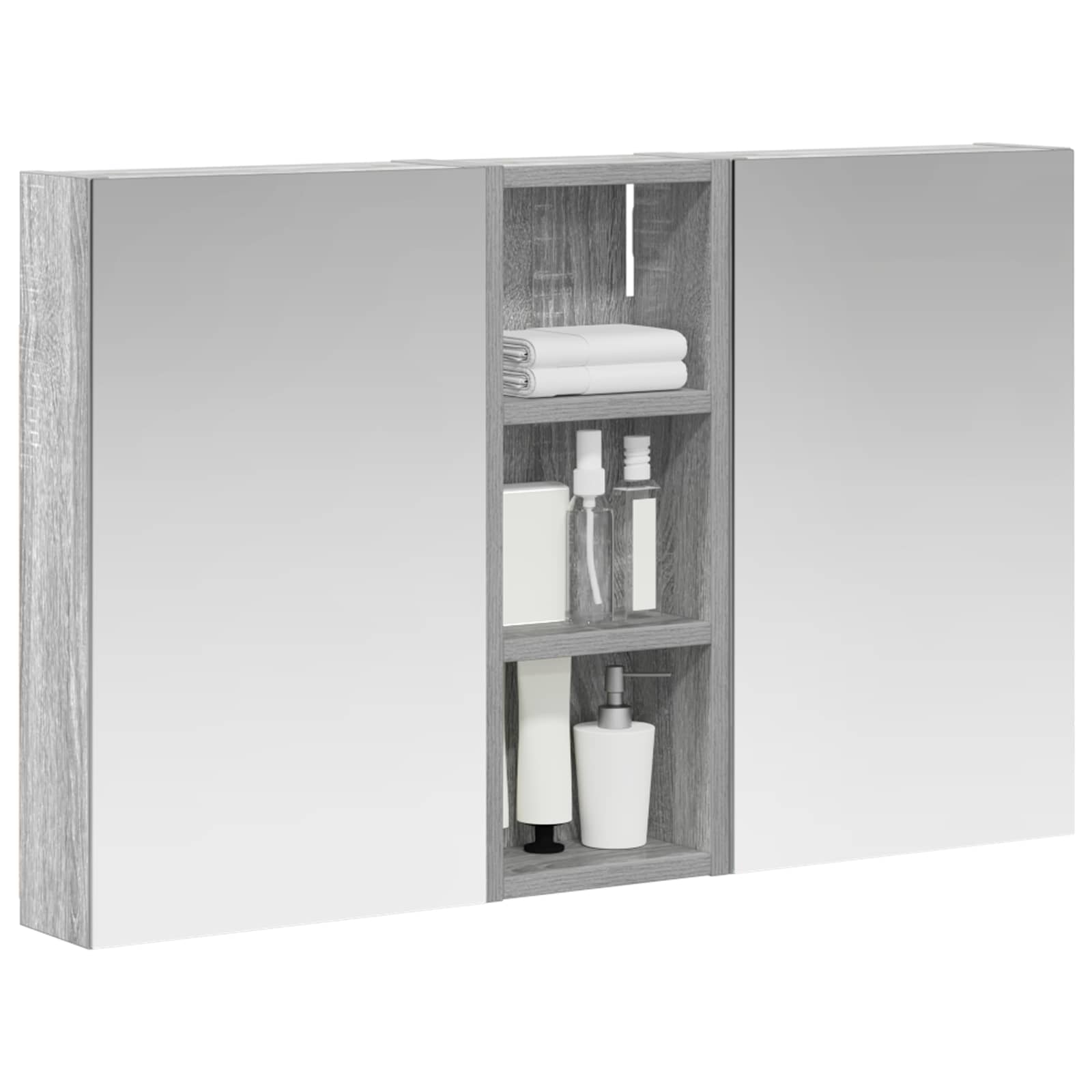 Sada koupelnových skříněk s policí 3 pcs 80 x 10,5 x 50 cm - obrázek 3