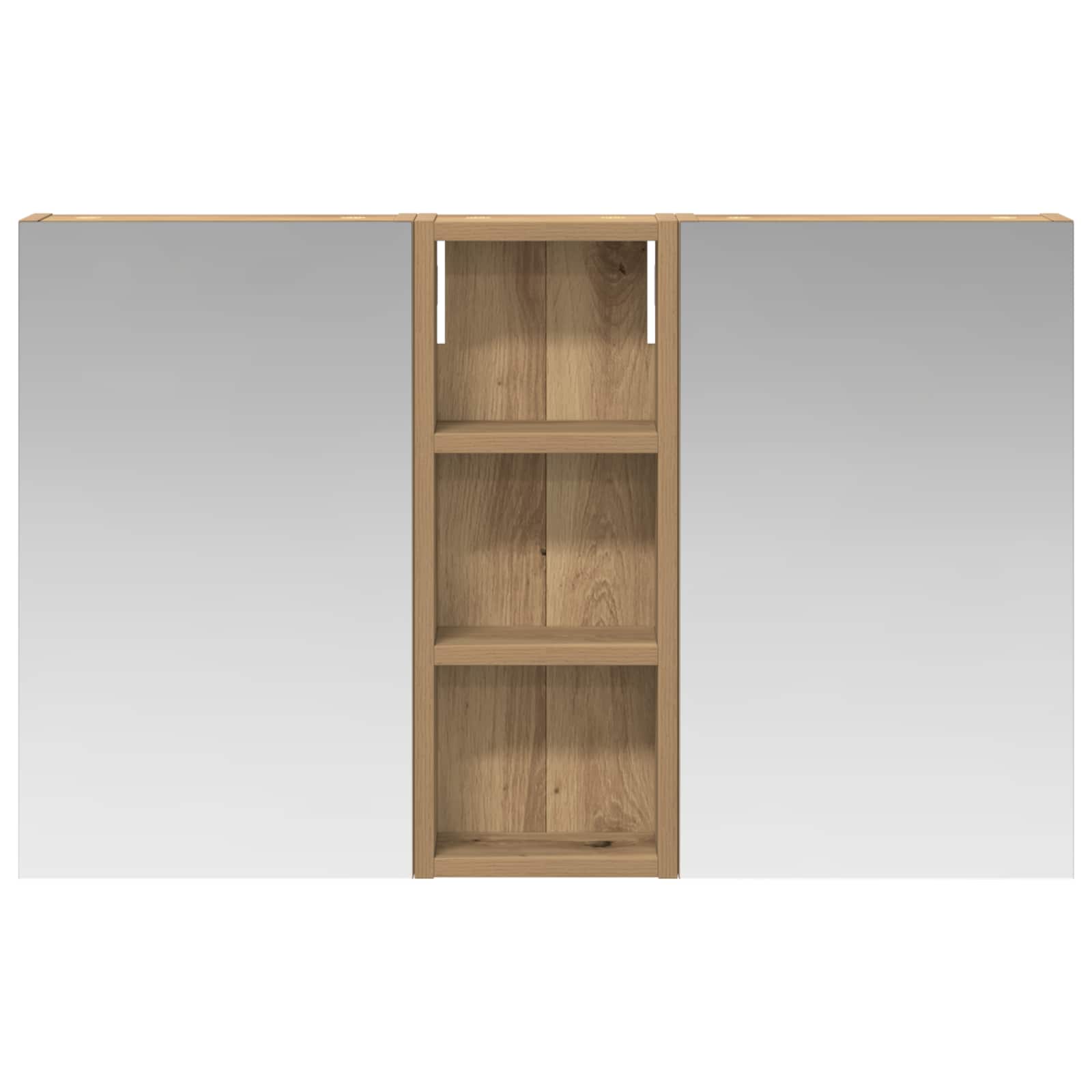 Sada koupelnových skříněk s policí 3 pcs 80 x 10,5 x 50 cm - obrázek 6