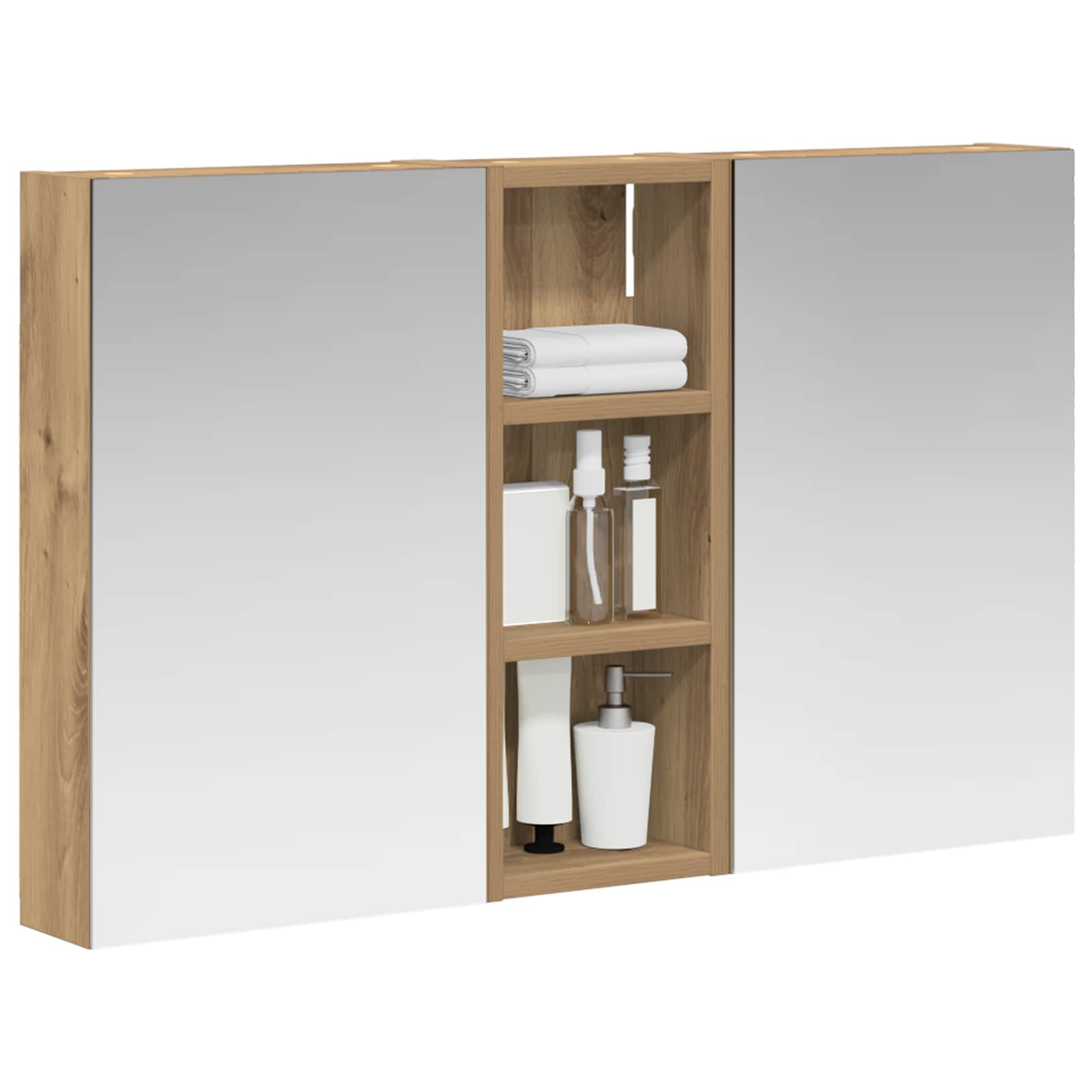 Sada koupelnových skříněk s policí 3 pcs 80 x 10,5 x 50 cm - obrázek 3