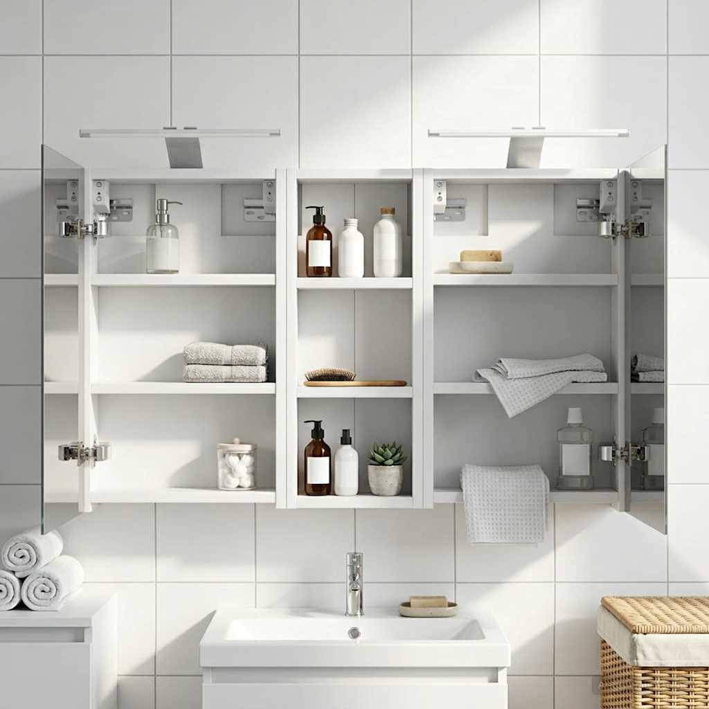 vidaXL Baderomsskapsett 3 stk. 80 x 10,5 x 50 cm Konstruert tre