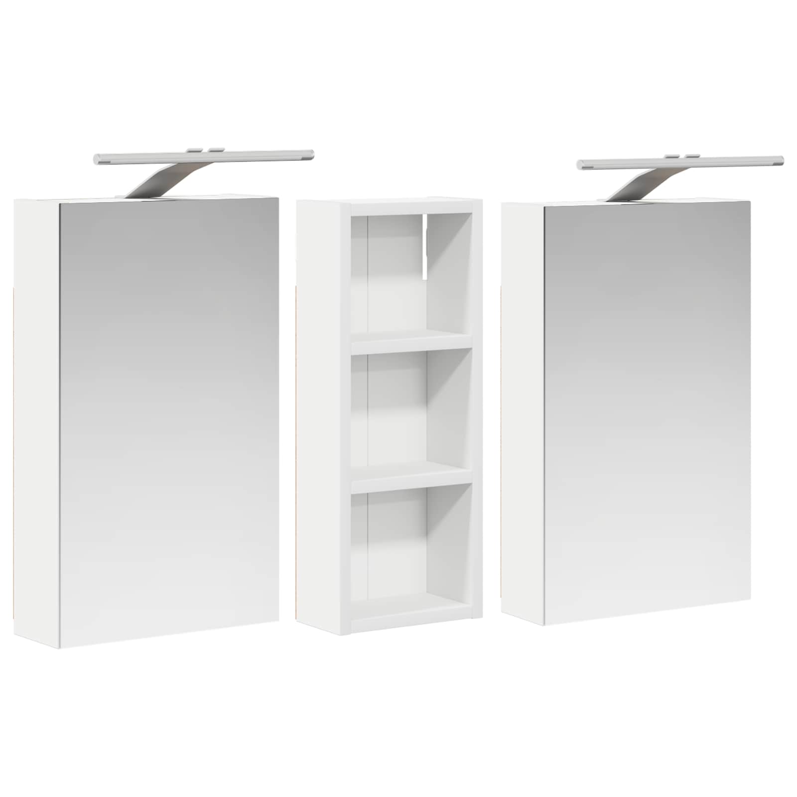 Sada koupelnových skříněk s policí 3 pcs 80 x 10,5 x 50 cm - obrázek 5
