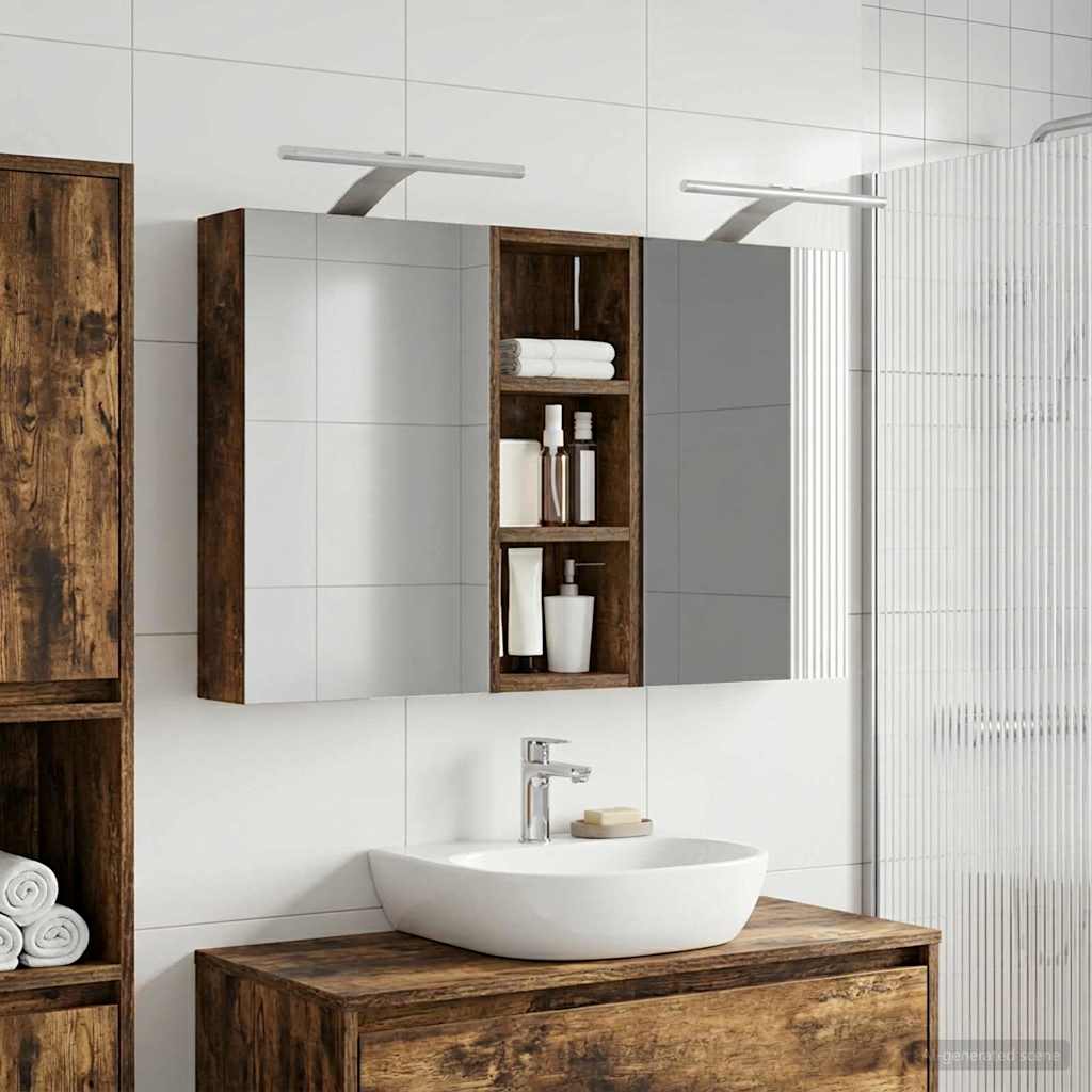 Sada koupelnových skříněk s policí 3 pcs 80 x 10,5 x 50 cm - obrázek 4