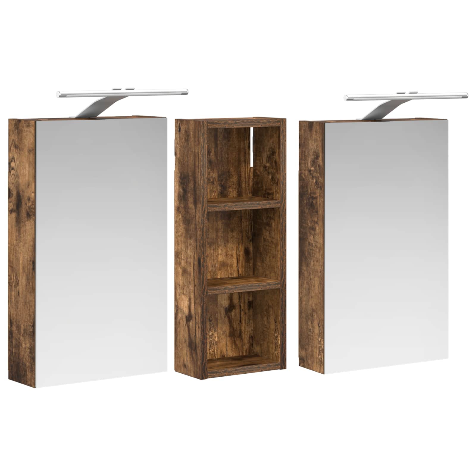 Sada koupelnových skříněk s policí 3 pcs 80 x 10,5 x 50 cm - obrázek 5
