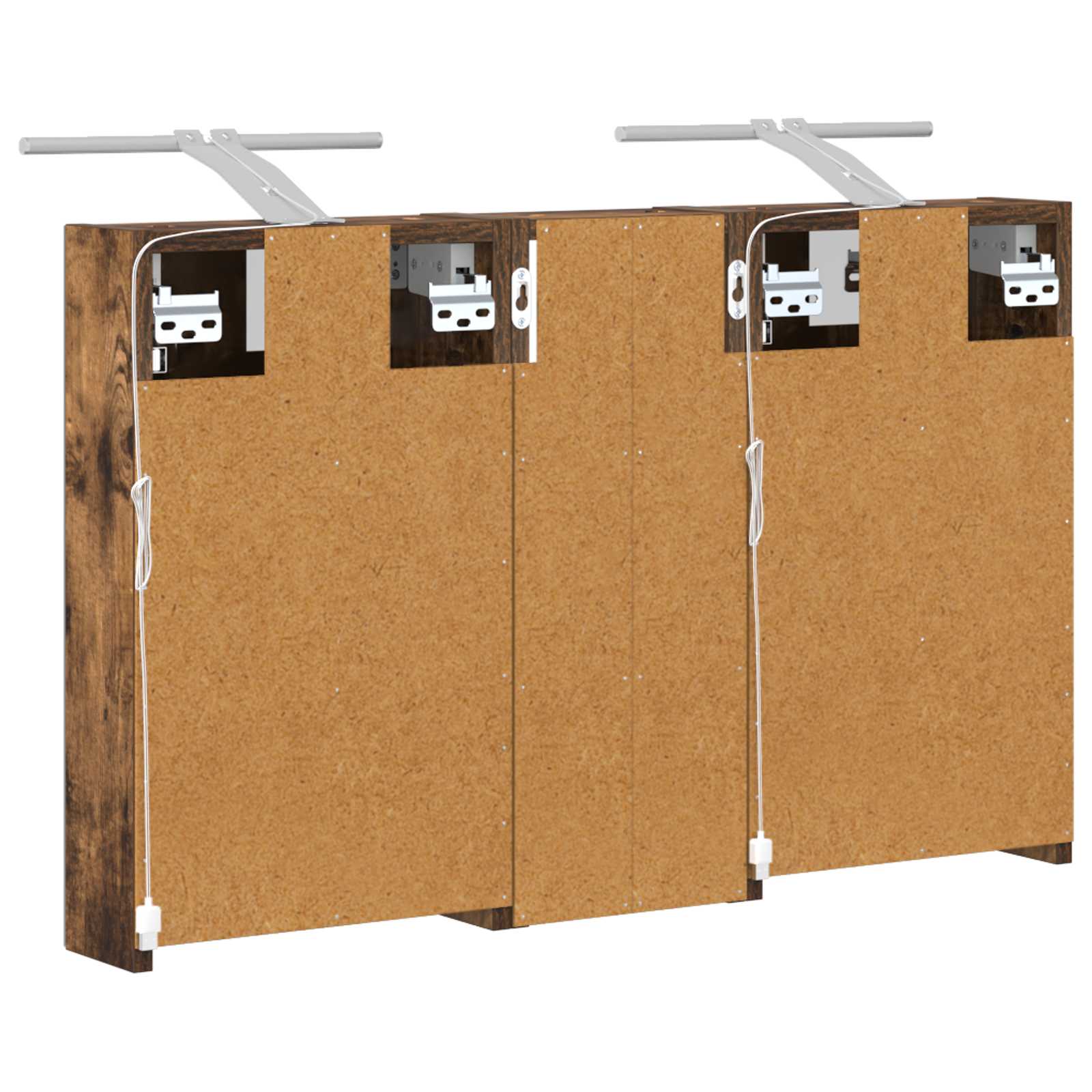 Sada koupelnových skříněk s policí 3 pcs 80 x 10,5 x 50 cm - obrázek 9