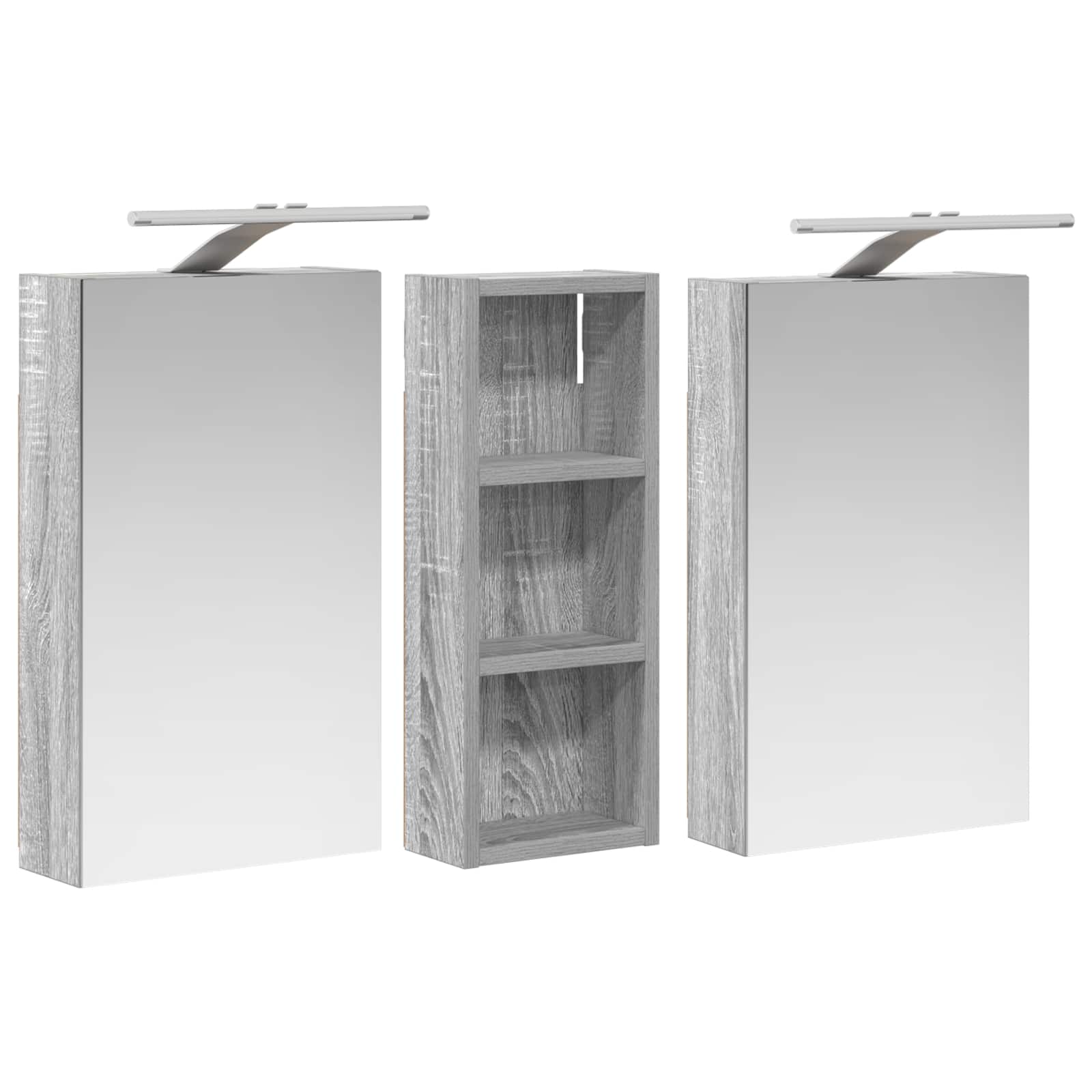 Sada koupelnových skříněk s policí 3 pcs 80 x 10,5 x 50 cm - obrázek 5